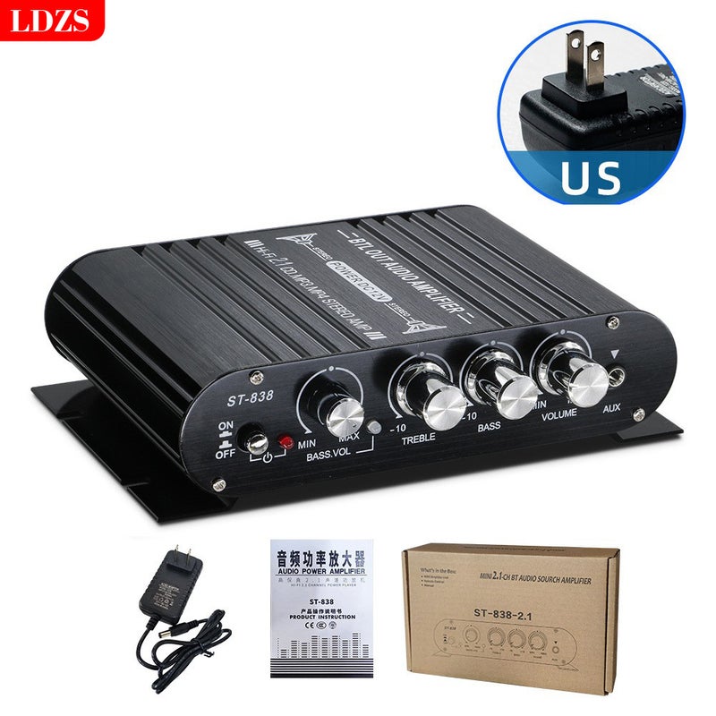 St-838 Home Car 12V Power Amplifier Bluetooth Power Amplifier 2.1 Channel Power Amplifier Ultra Subwoofer Selling - Image 1